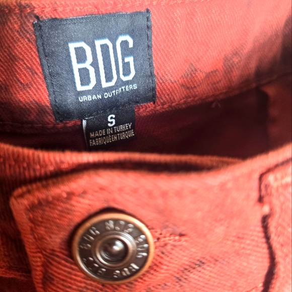 BDG Urban Outfitters mini skirt Size S copper/burnt orange snake print - Picture 2 of 7